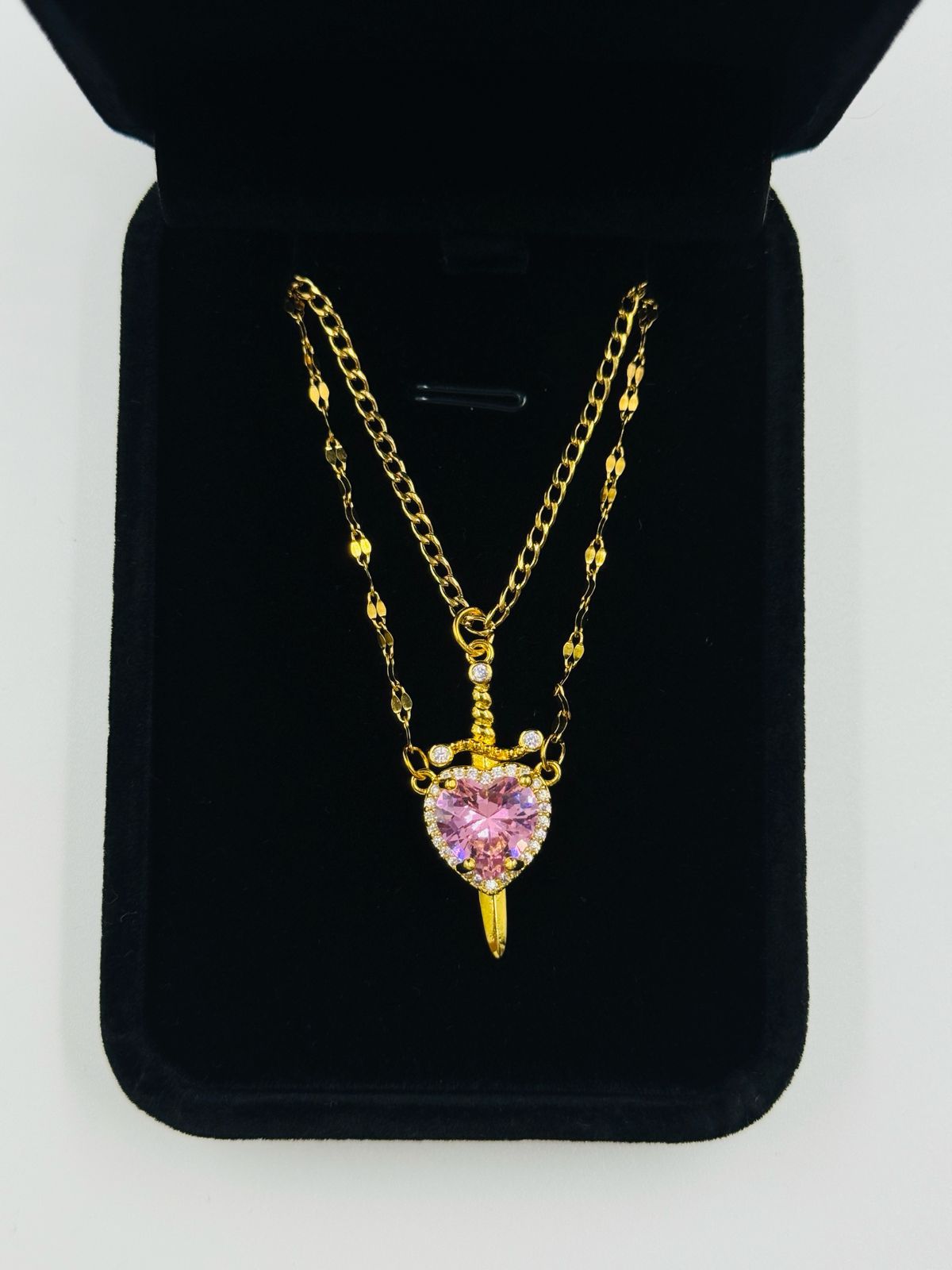 COLLAR CORAZON Y ESPADA DUO PAREJA (2X1)💗⚔️